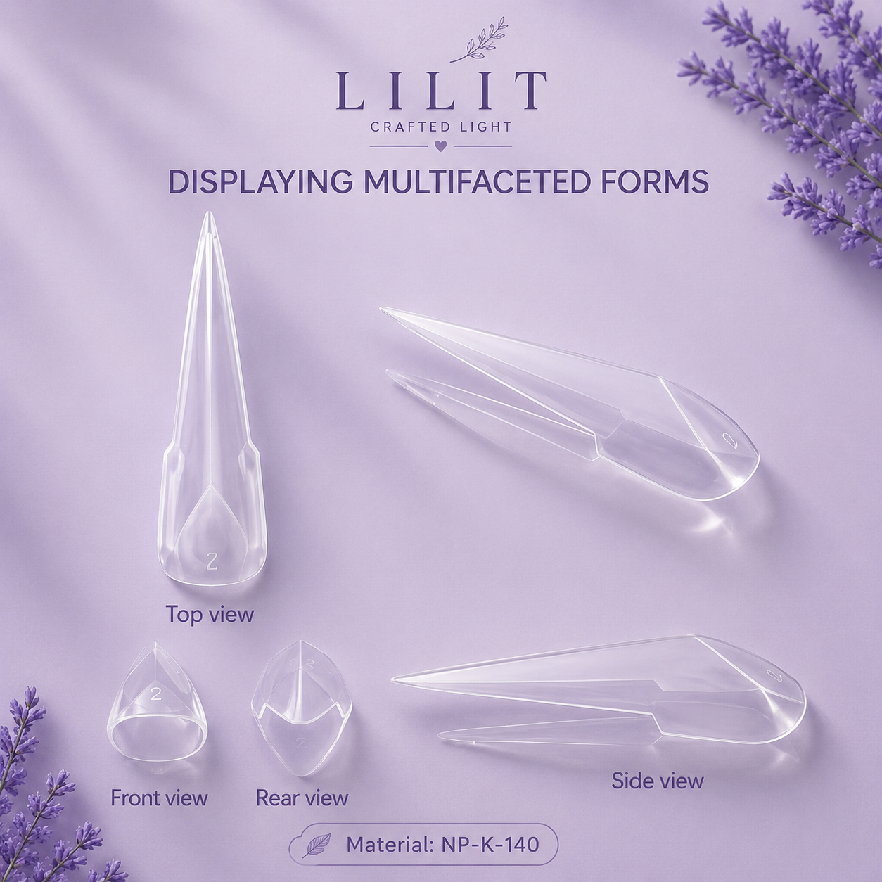Formy Dual Forms Mechanical Edge 140 szt. | 14 rozmiarów | Stiletto & Edge | LILIT Crafted Light