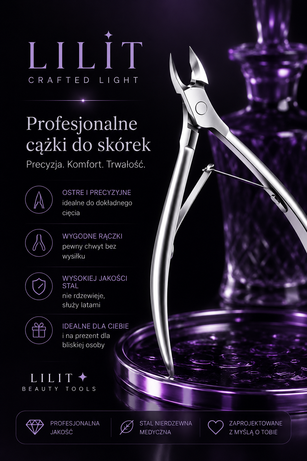 LILIT Profesjonalne Cążki do Skórek 5 mm