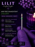 LILIT Mini Frez Diamentowy Płomień Zielony Do Skórek i Kutikuli