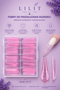 Formy Dual Forms Coffin Pink JM-41 120 szt. – różowe formy do przedłużania paznokci
