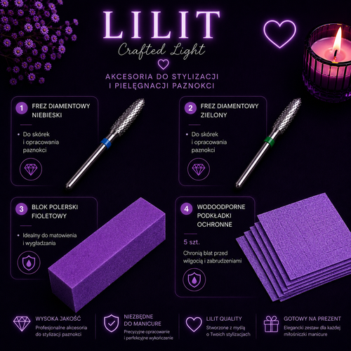 LILIT Crafted Light Kompletny Zestaw do Manicure UV LED