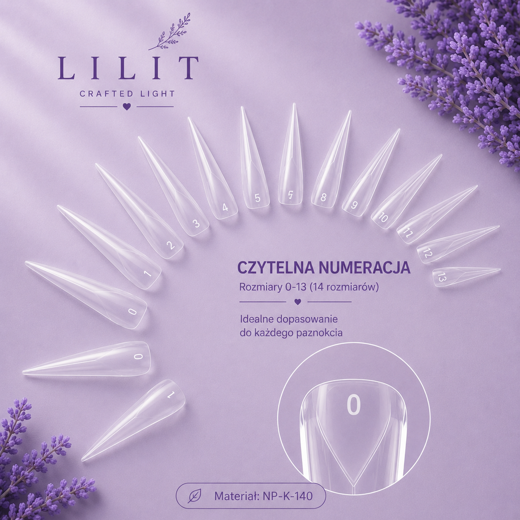Formy Dual Forms Mechanical Edge 140 szt. | 14 rozmiarów | Stiletto & Edge | LILIT Crafted Light